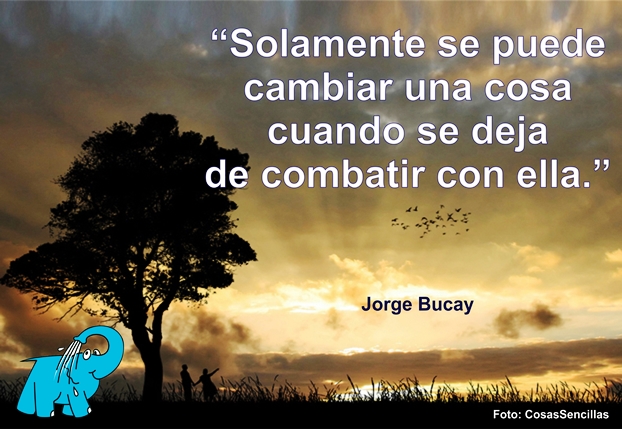 Una Enseñanza de Jorge Bucay sobre El Cambio, en La Frase del Día del Elefante Azul de Avilés